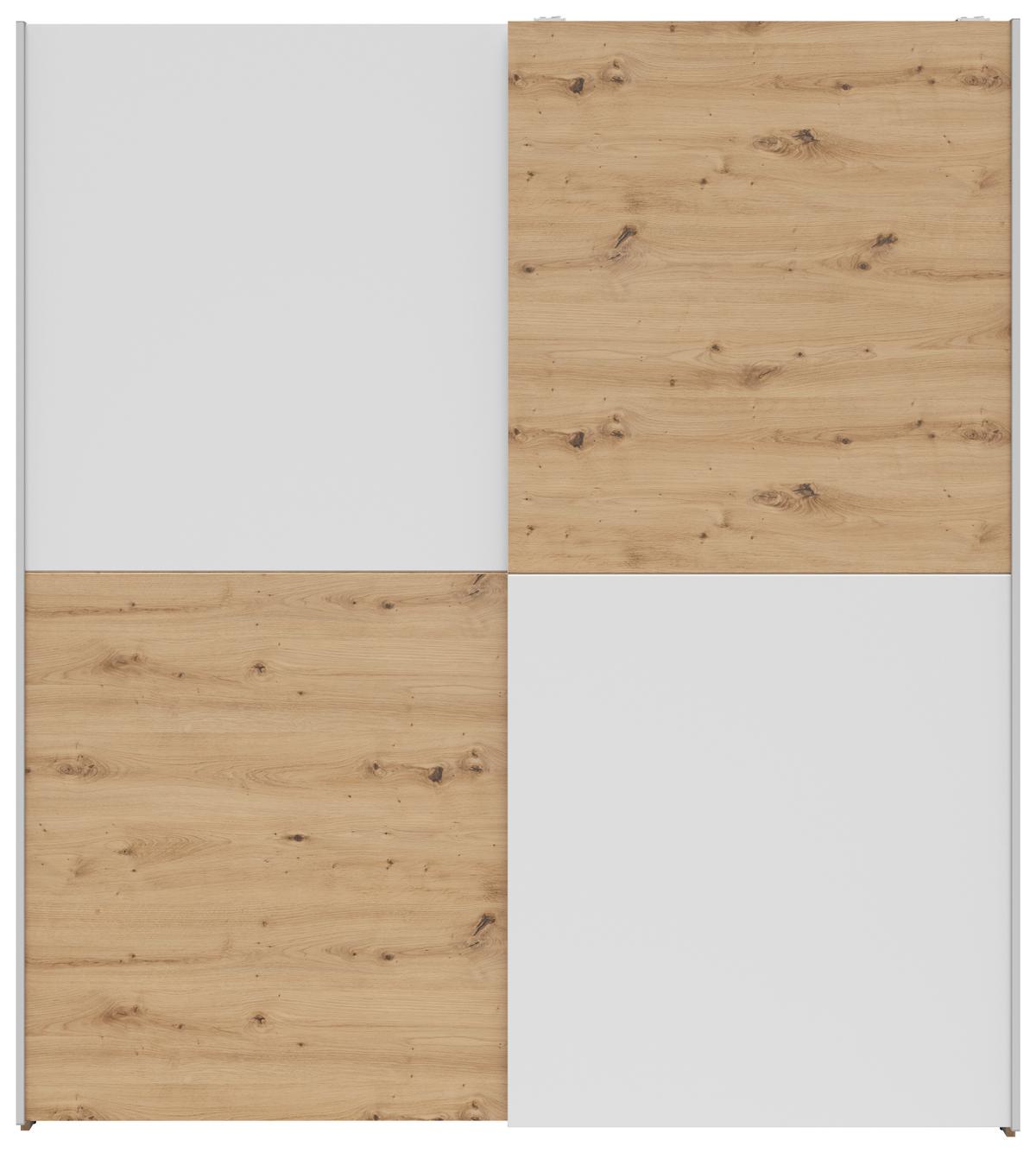„UrbanLine Schwebetürenschrank 170 cm – Weiß & Graphit“ 170/191/59 cm