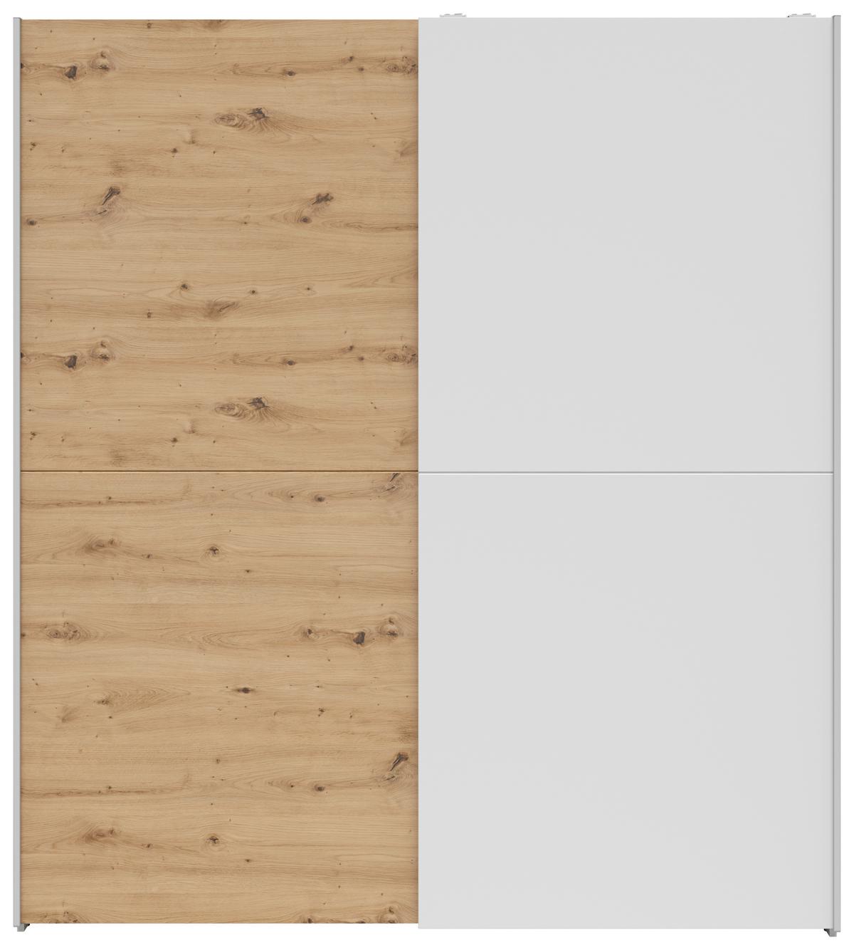 „UrbanLine Schwebetürenschrank 170 cm – Weiß & Graphit“ 170/191/59 cm