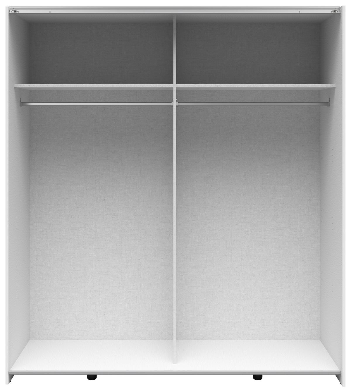 „UrbanLine Schwebetürenschrank 170 cm – Weiß & Graphit“ 170/191/59 cm