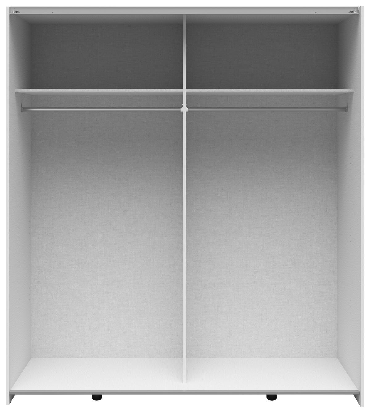 „UrbanLine Schwebetürenschrank 170 cm – Weiß & Graphit“ 170/191/59 cm