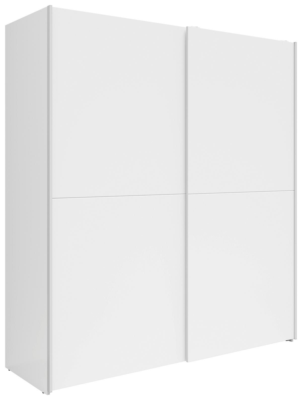 „UrbanLine Schwebetürenschrank 170 cm – Weiß & Graphit“ 170/191/59 cm