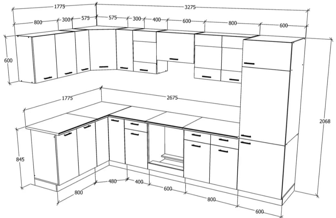 🏡 Großzügige Eckküche 178 x 328 cm – Anthrazit matt im modernen Design