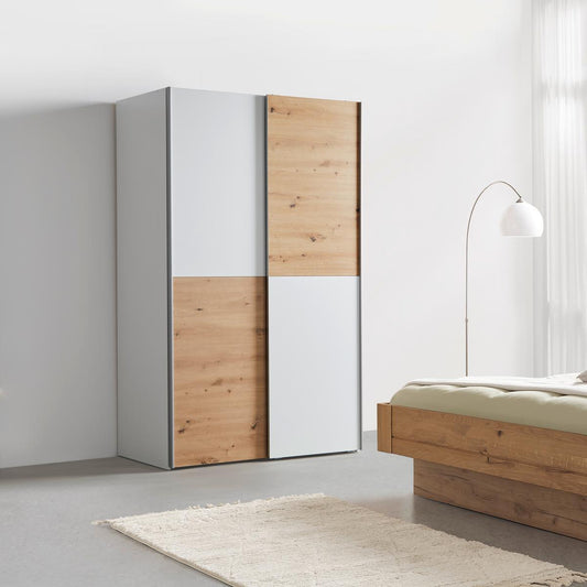 Schwebetürenschrank „Cielo“ – Weiß, ca. 120 x 190,5 x 61,2 cm