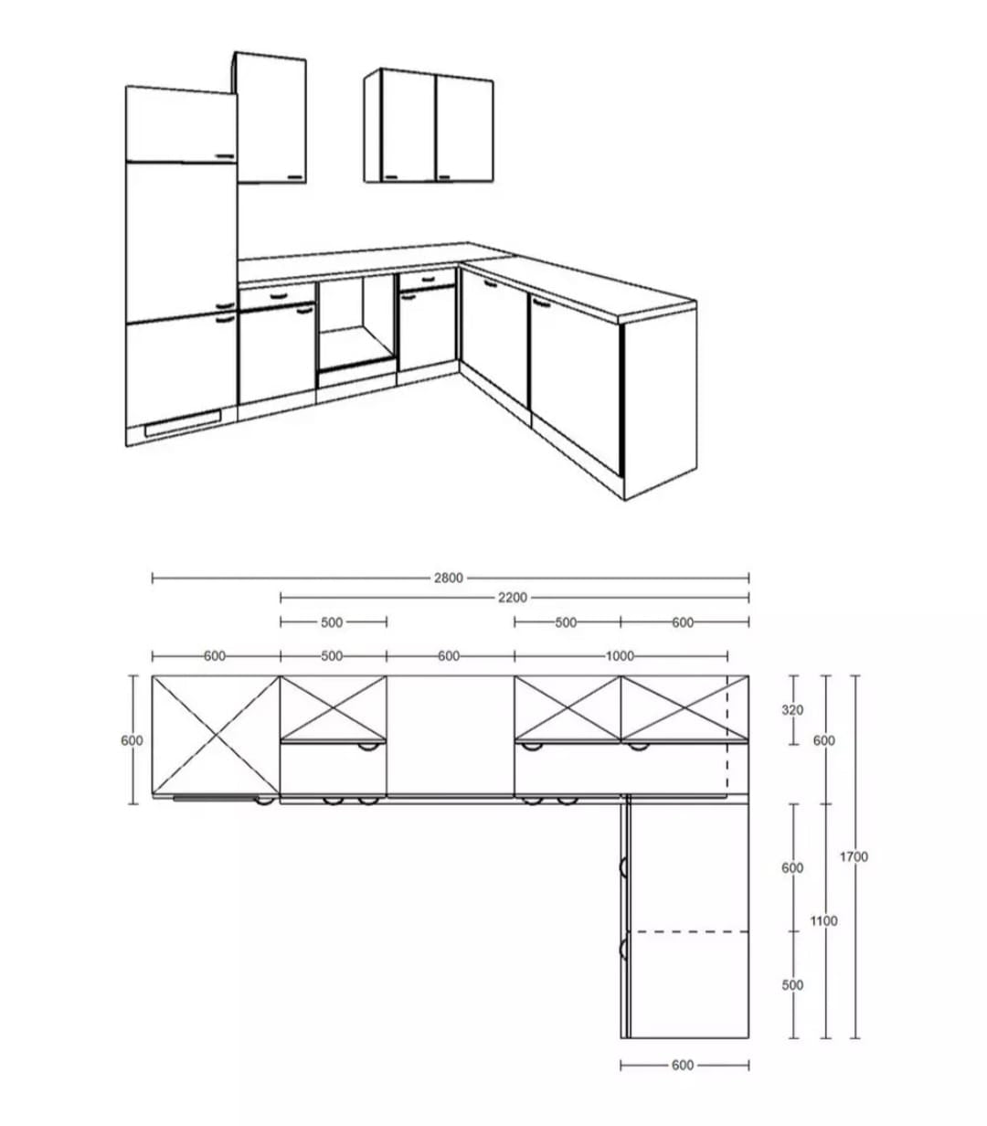 🏡 Moderne L-Küchenzeile 280 x 170 cm – Weiß & Grau im Hochglanz-Look