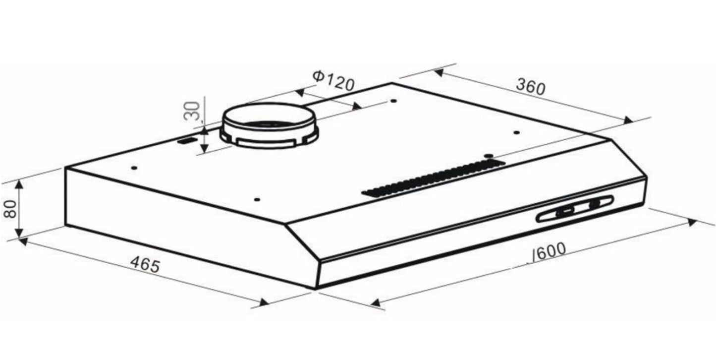 PKM Dunstabzugshaube 60 cm – Kompakt, kraftvoll & modernes Design