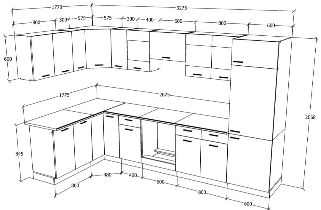 🏡 Großzügige Eckküche 178 x 328 cm – Anthrazit matt im modernen Design