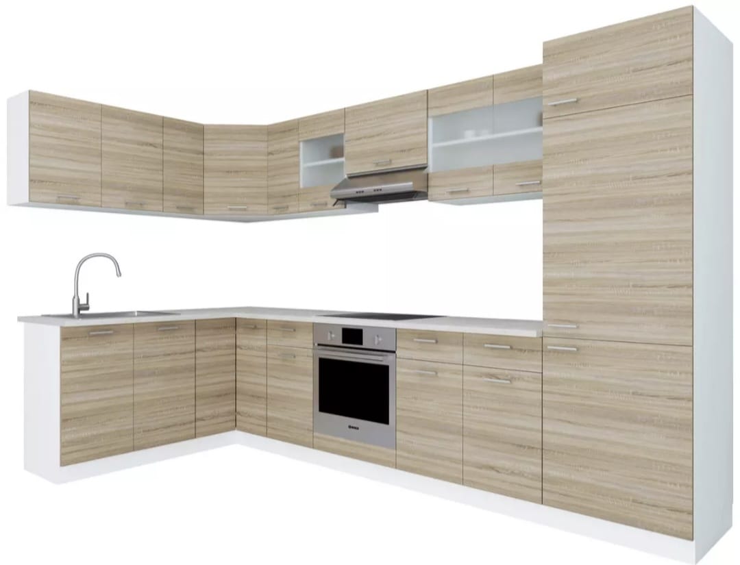 🏡 Großzügige Eckküche 178 x 328 cm – Anthrazit matt im modernen Design